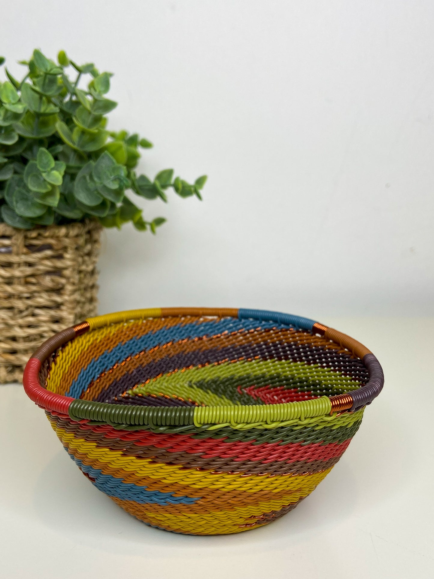 Small Triangle Bowl - Earthy Rainbow