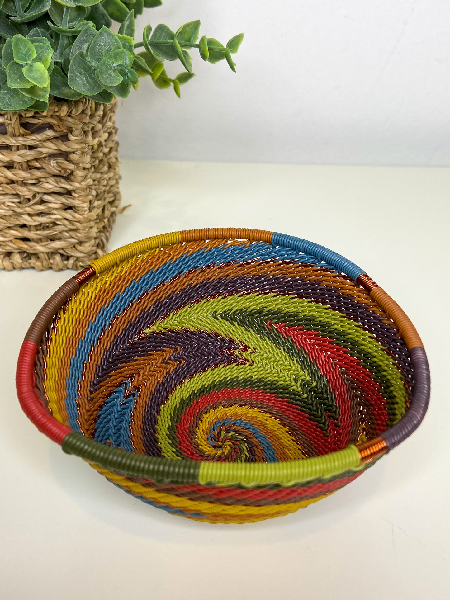 Small Triangle Bowl - Earthy Rainbow