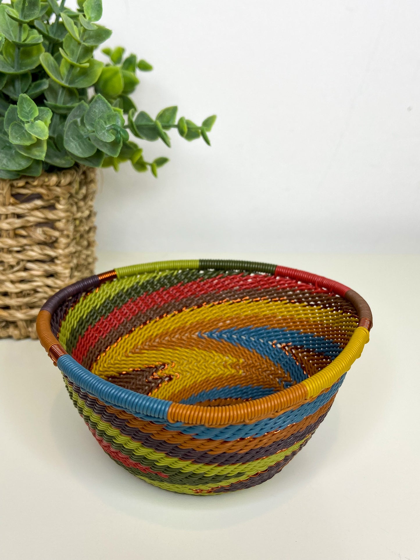 Small Triangle Bowl - Earthy Rainbow