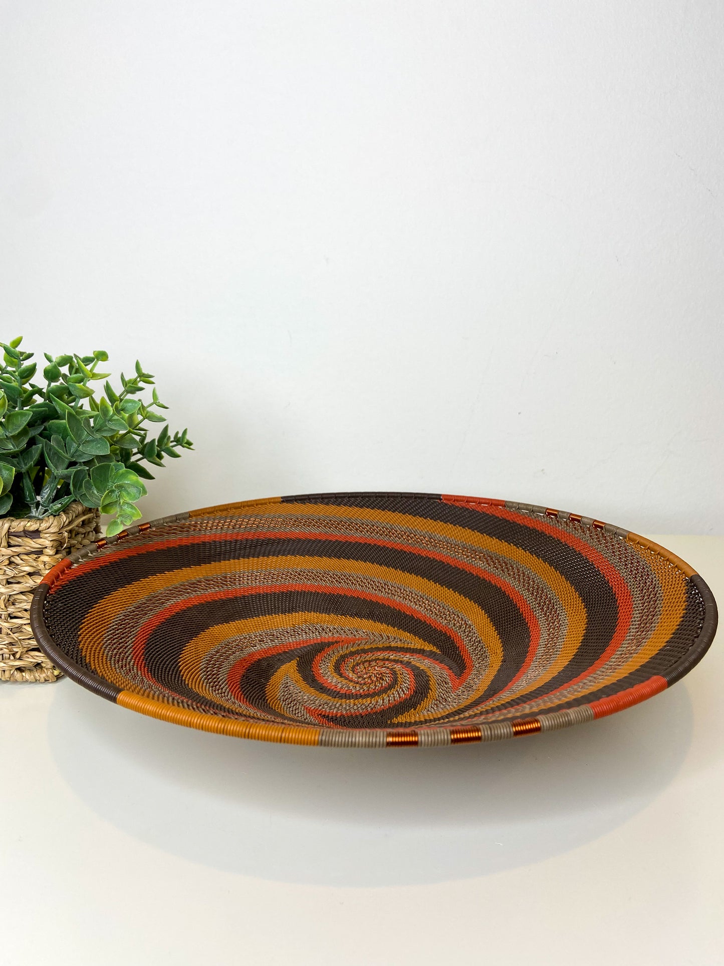 Extra Large Open V Telephone Wire Plate - African Clay