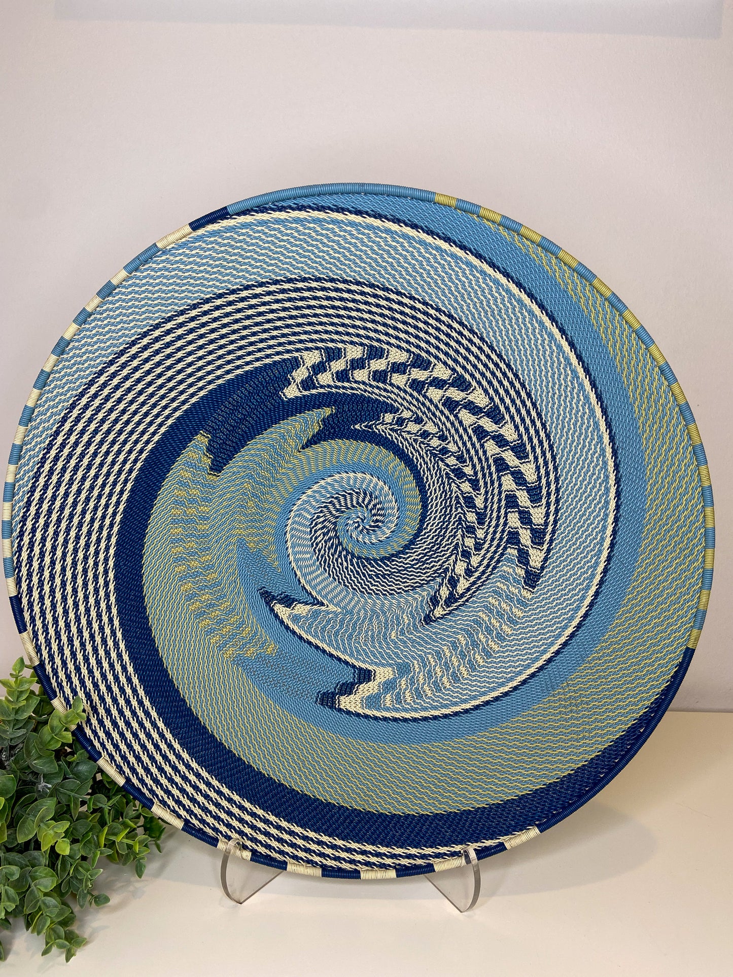 Extra Large Open V Telephone Wire Plate - Moonstone