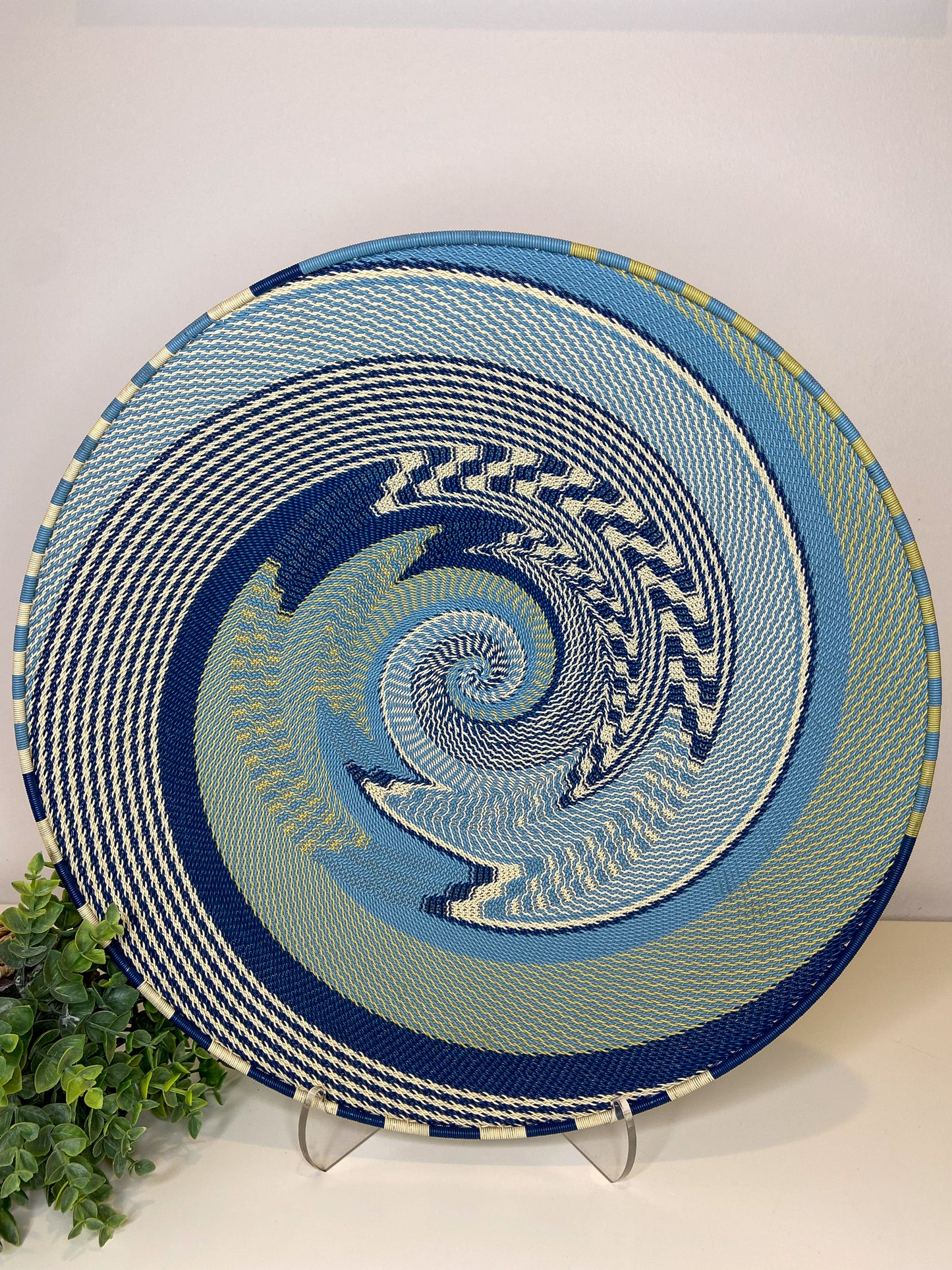 Extra Large Open V Telephone Wire Plate - Moonstone