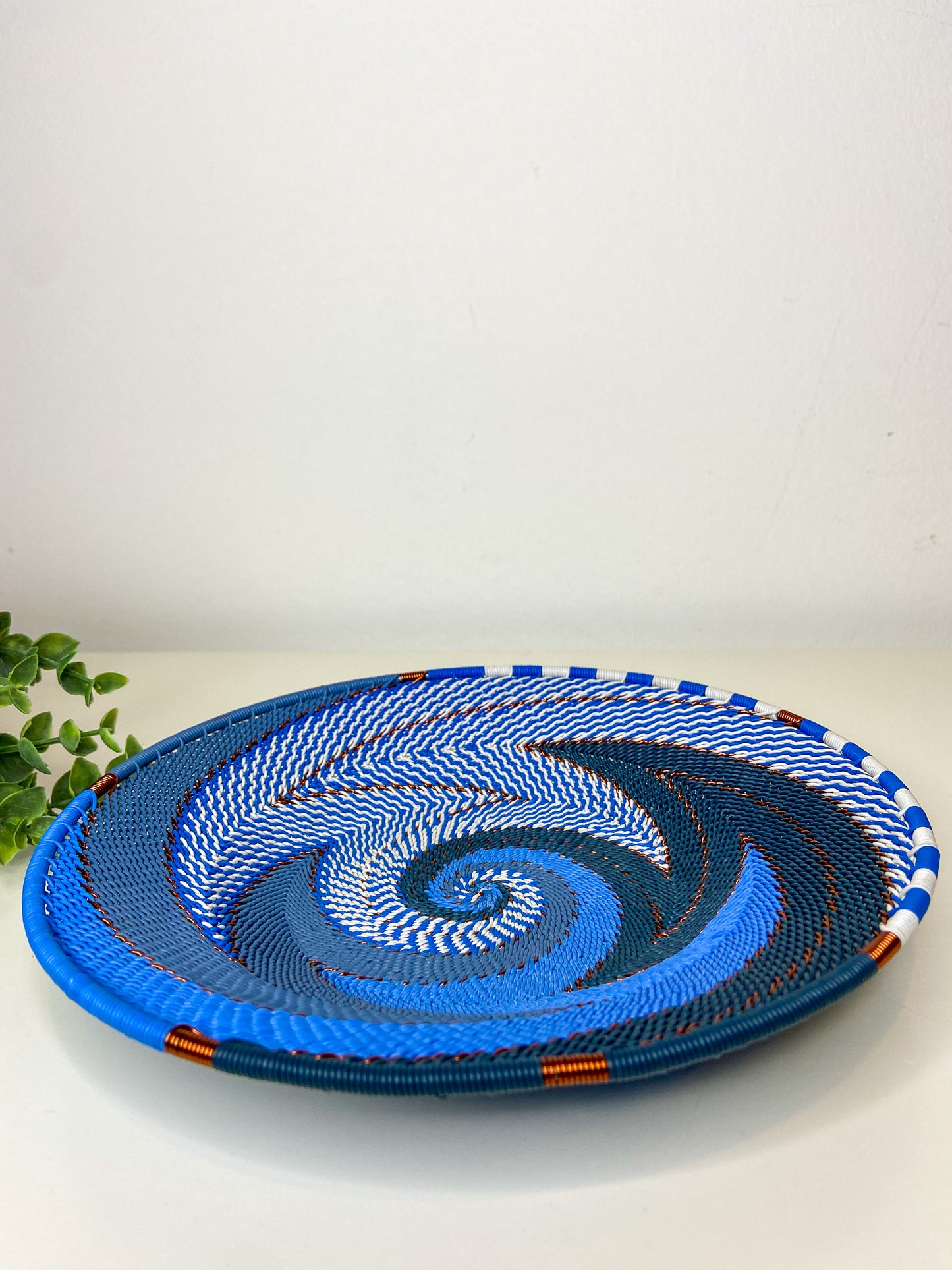 Small Open V Telephone Wire Plate - African Sky