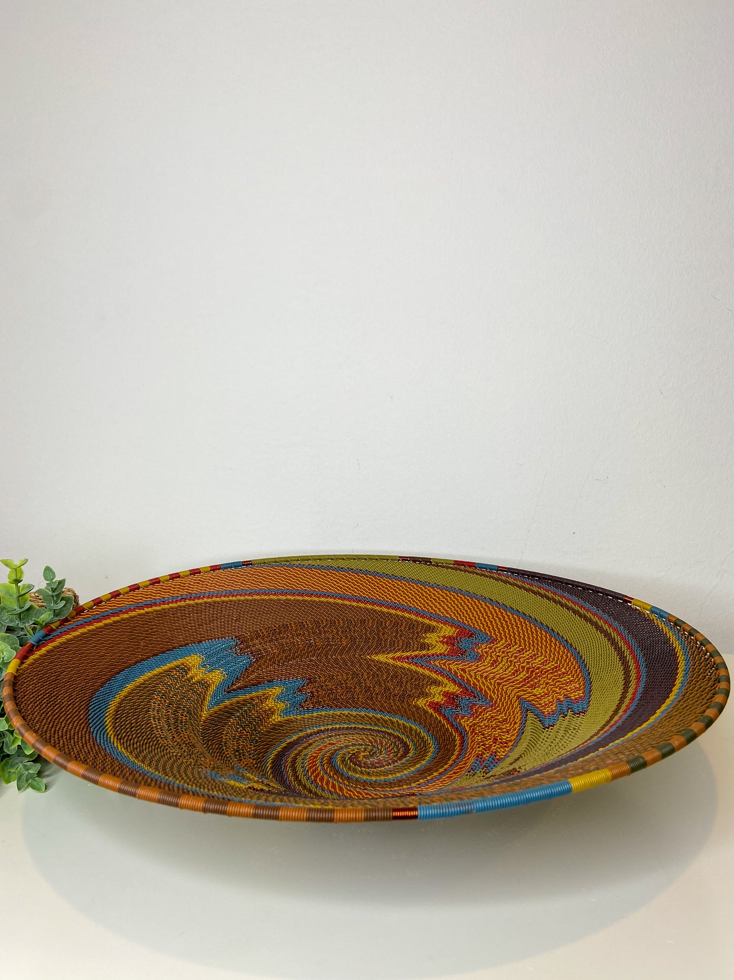 Extra Large Open V Telephone Wire Plate - Earthy Rainbow