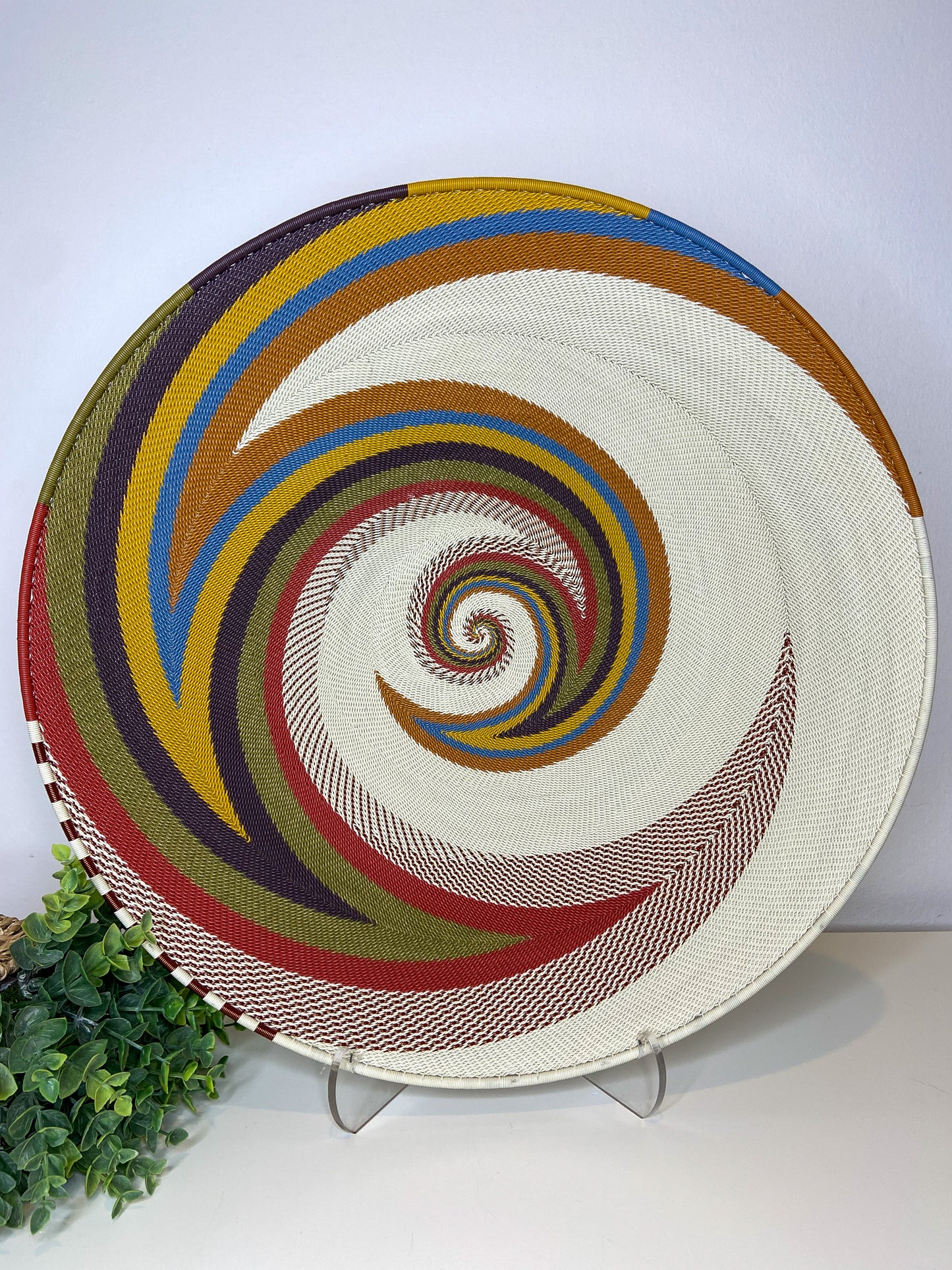 Extra Large Open V Telephone Wire Plate - Mountain Rainbow