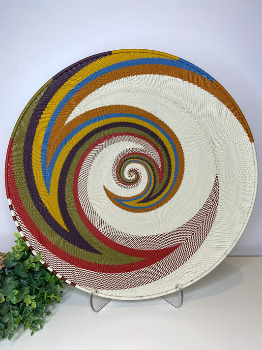 Extra Large Open V Telephone Wire Plate -  Mountain Rainbow