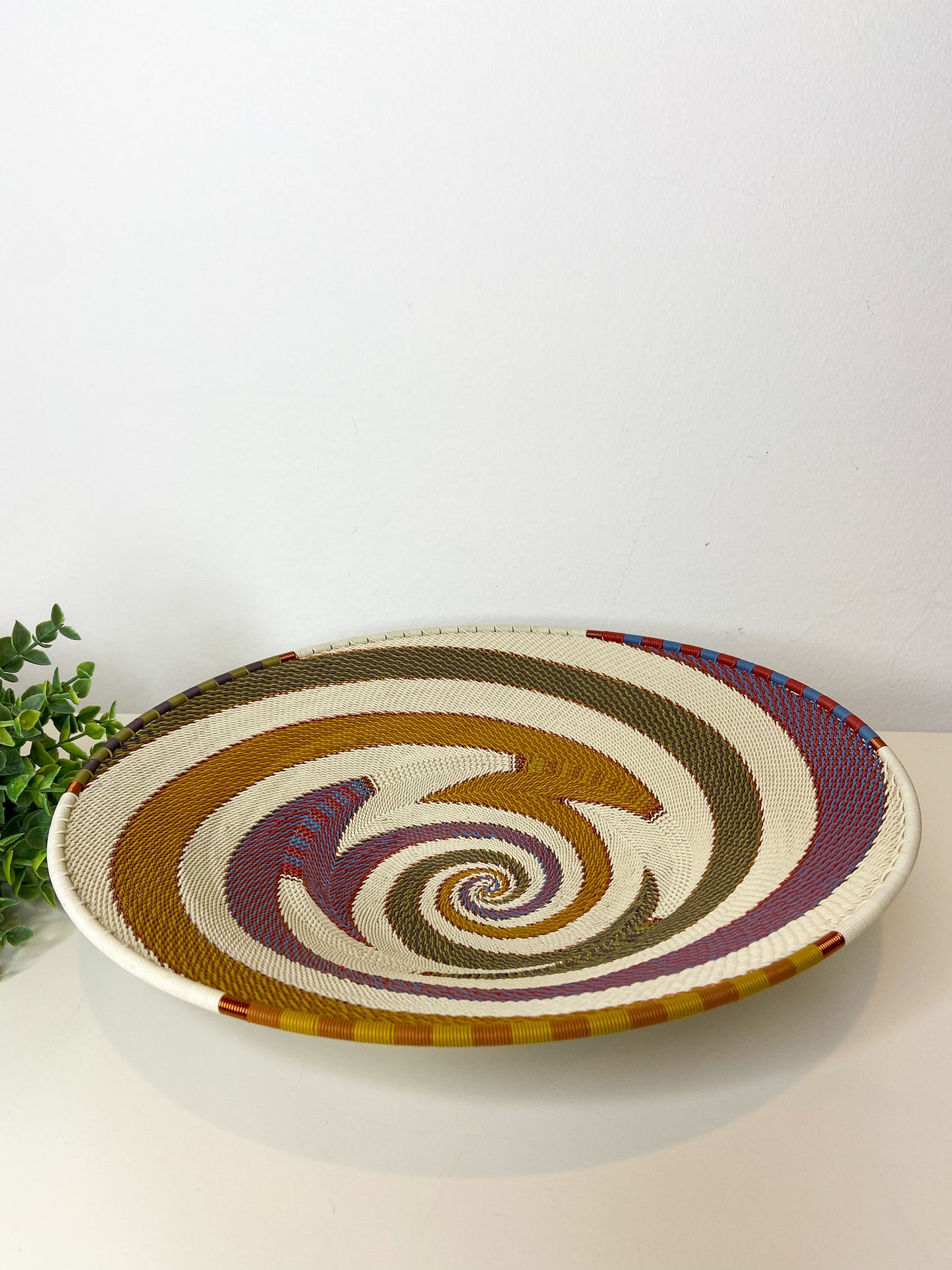 Large Open V Telephone Wire Plate - Mountain Rainbow