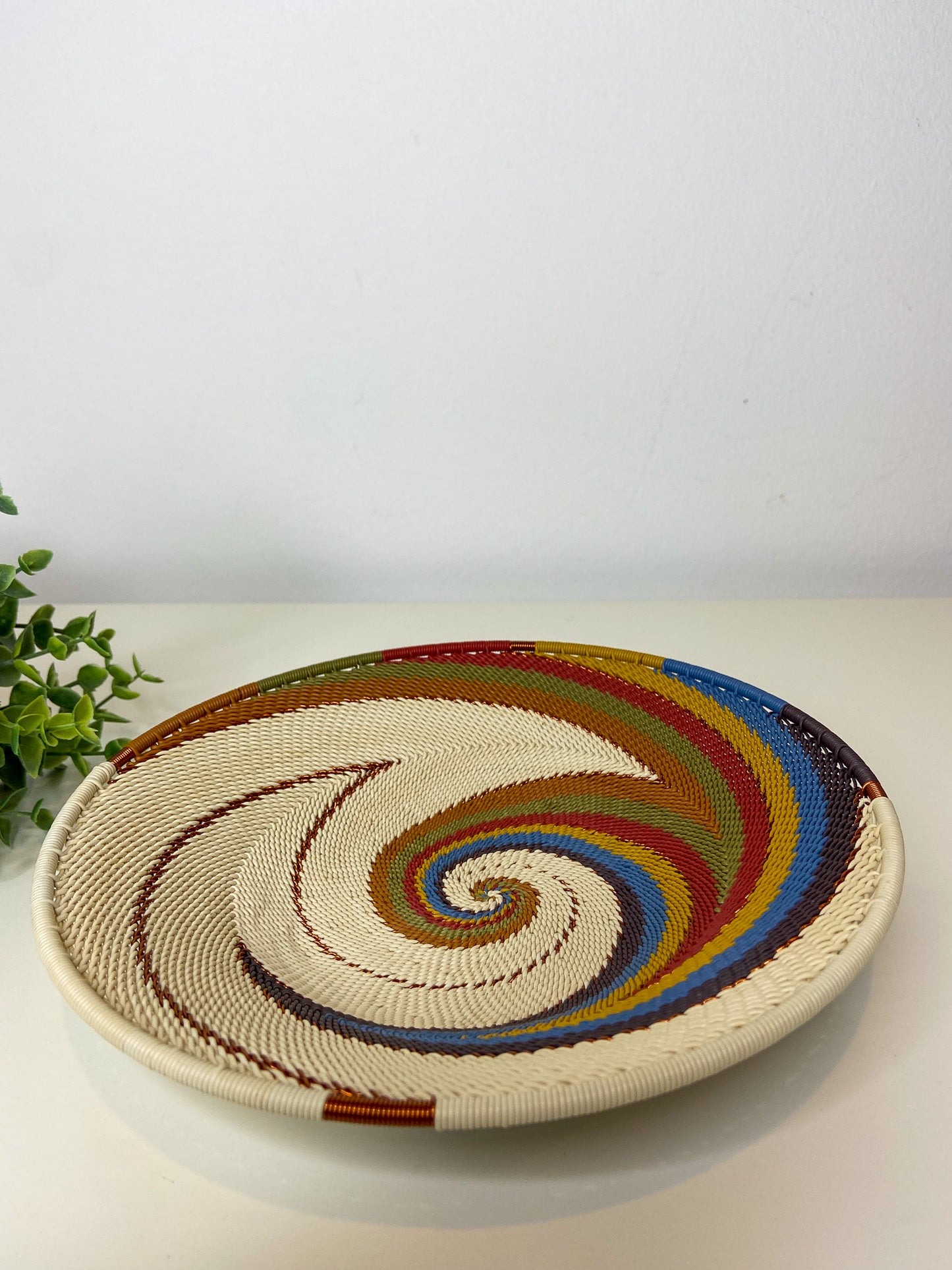 Small Open V Telephone Wire Plate - Mountain Rainbow