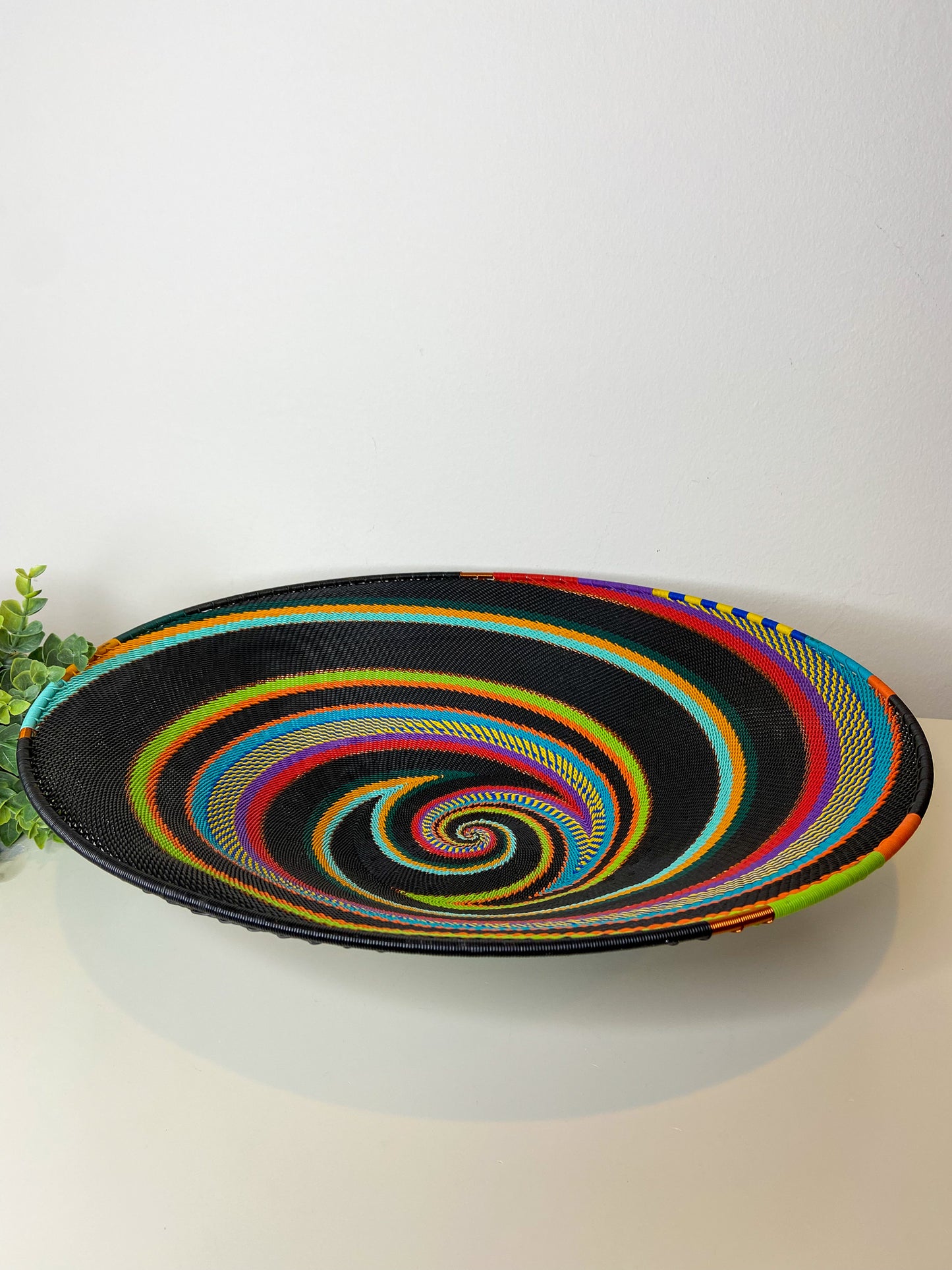 Extra Large Open V Telephone Wire Plate - African Rainbow