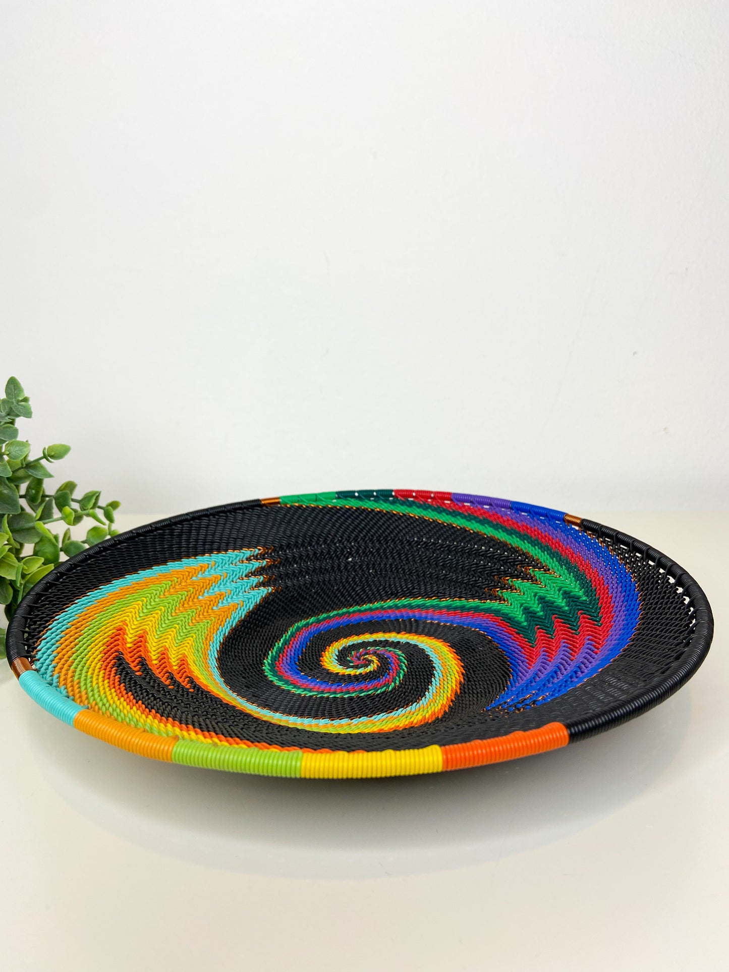 Medium Open V Telephone Wire Plate - African Rainbow