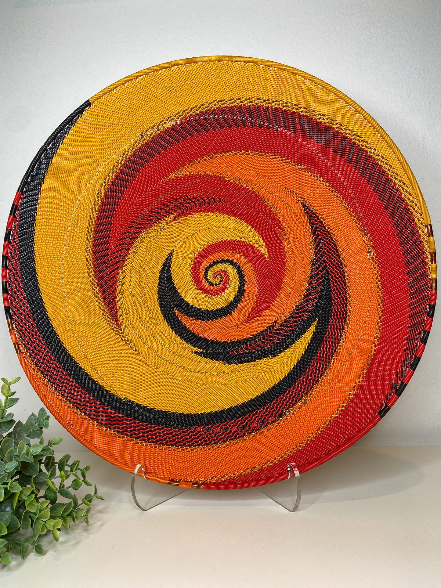 Extra Large Open V Telephone Wire Plate - African Fire