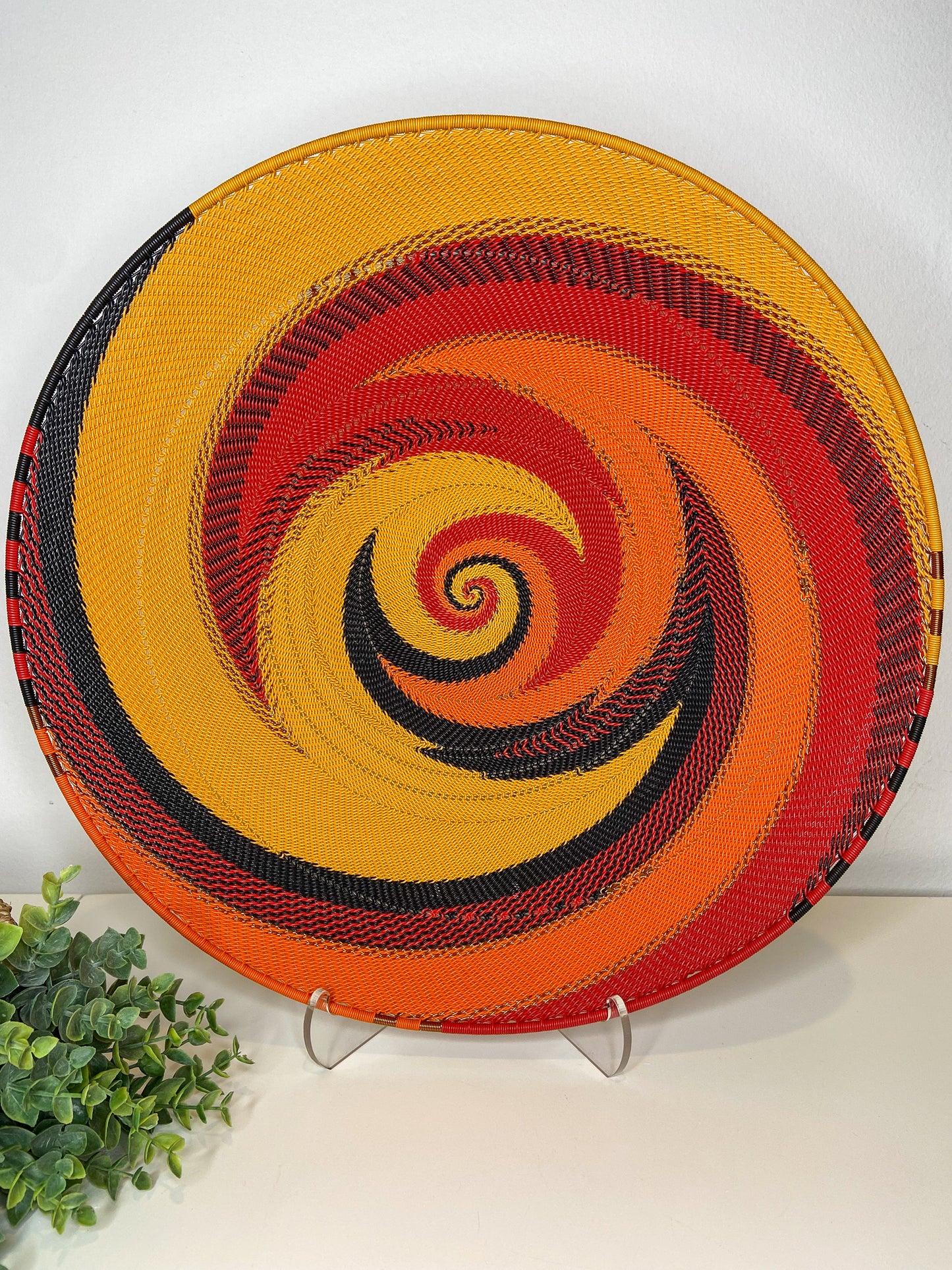 Extra Large Open V Telephone Wire Plate - African Fire
