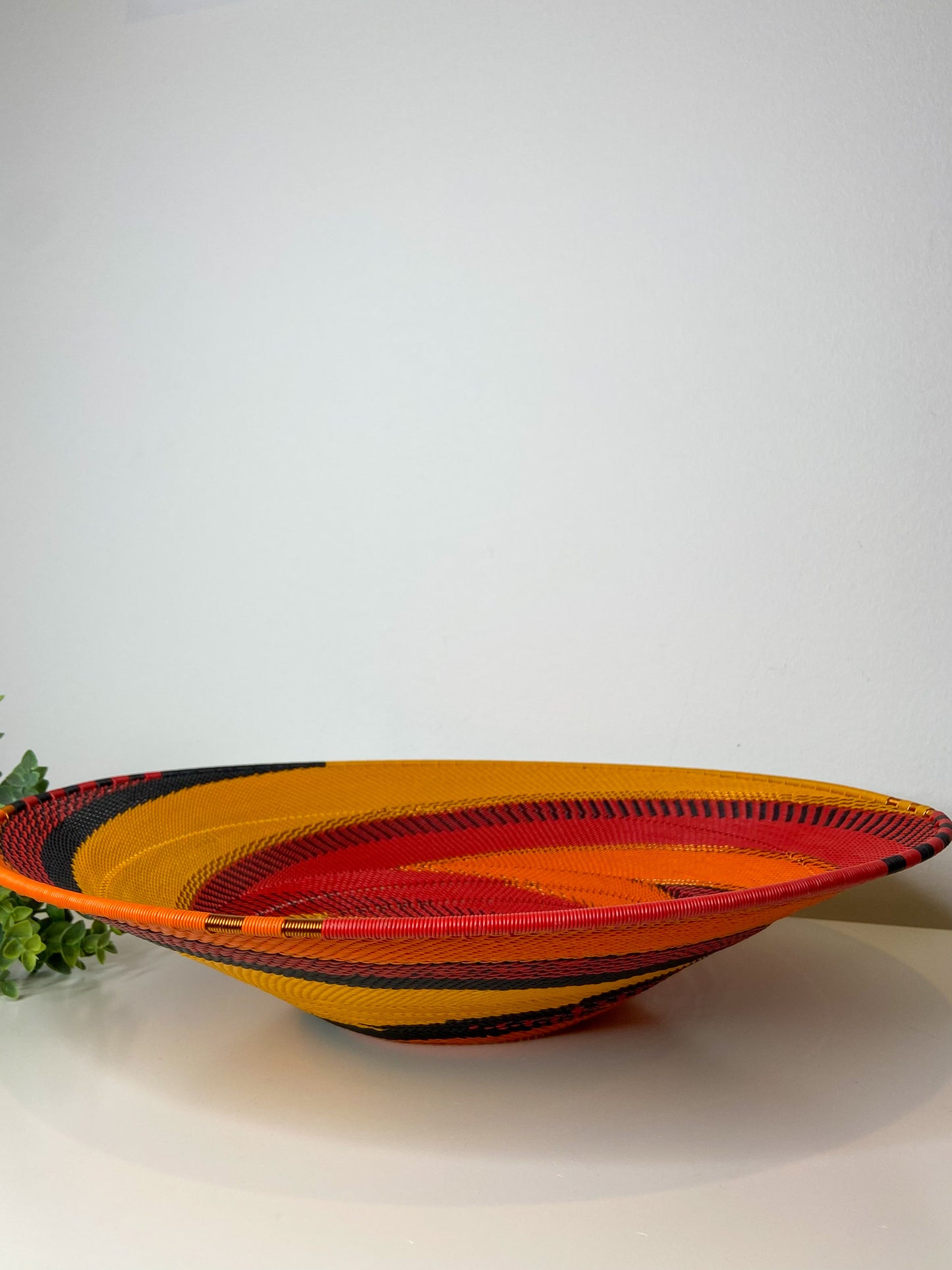 Large Open V Telephone Wire Plate - African Fire