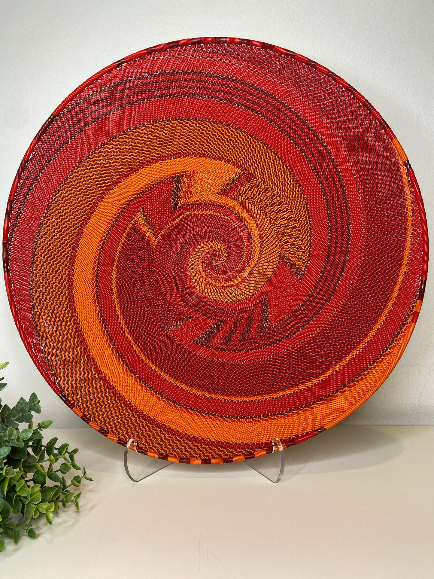 Extra Large Open V Telephone Wire Plate - African Ember