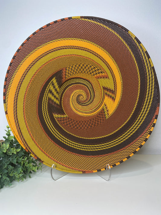 Extra Large Open V Telephone Wire Plate - African Earth