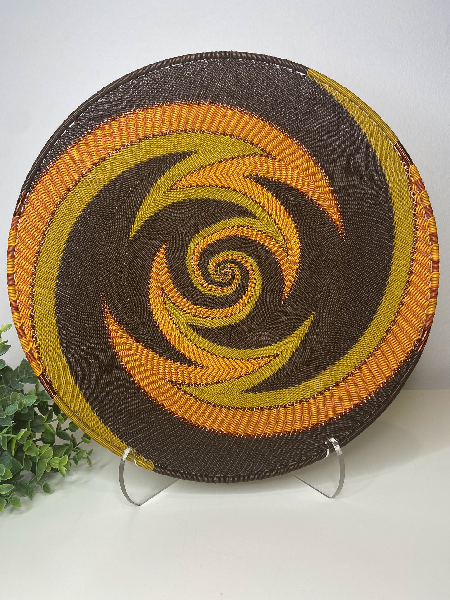 Large Open V Telephone Wire Plate - African Earth