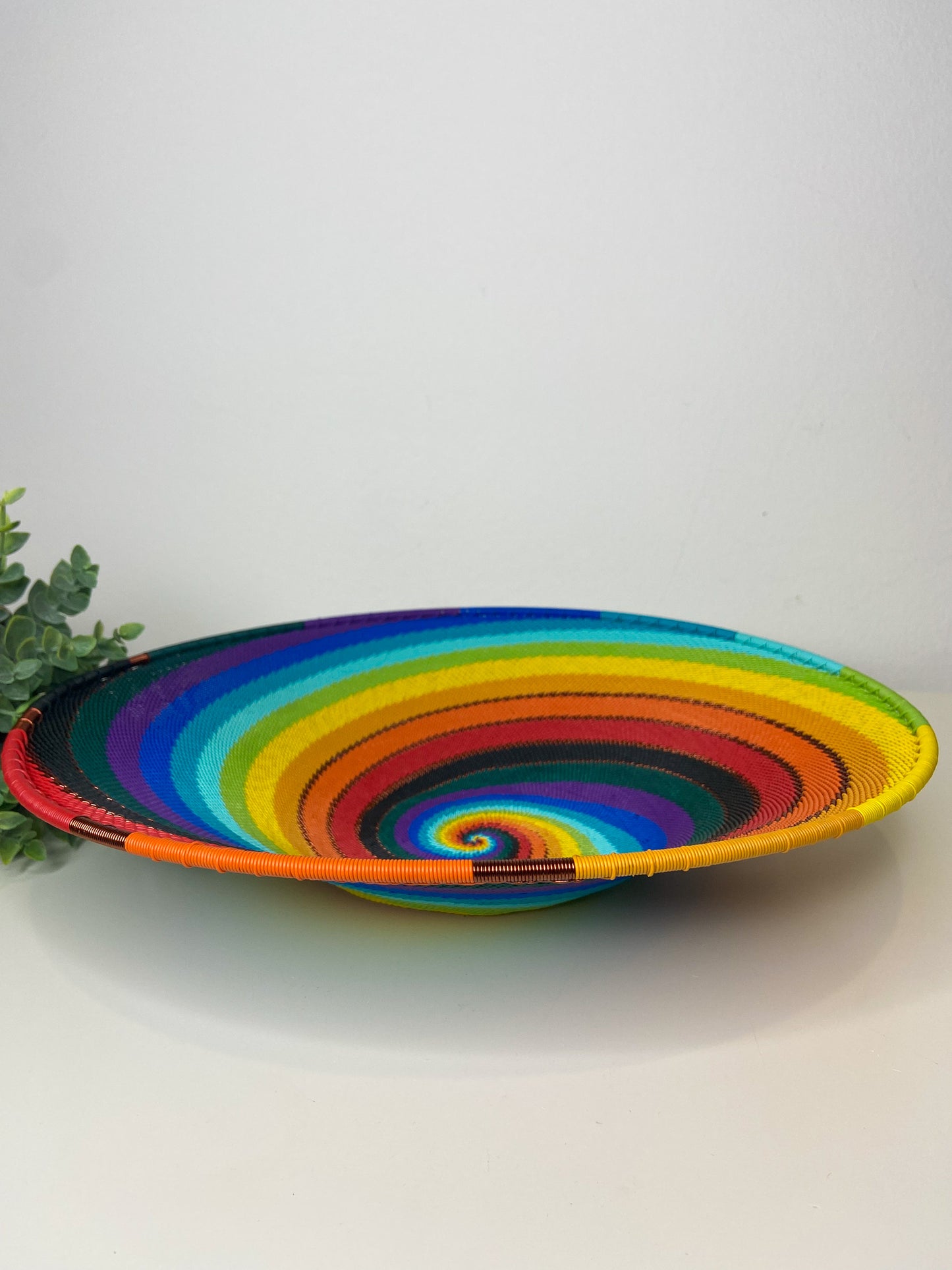 Large Open V Telephone Wire Plate - Full Rainbow