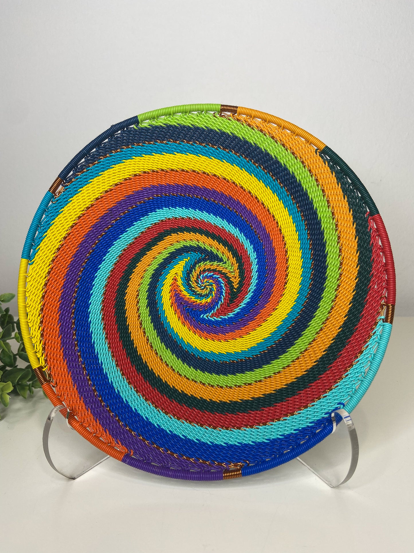 Medium Open V Telephone Wire Plate - Full Rainbow