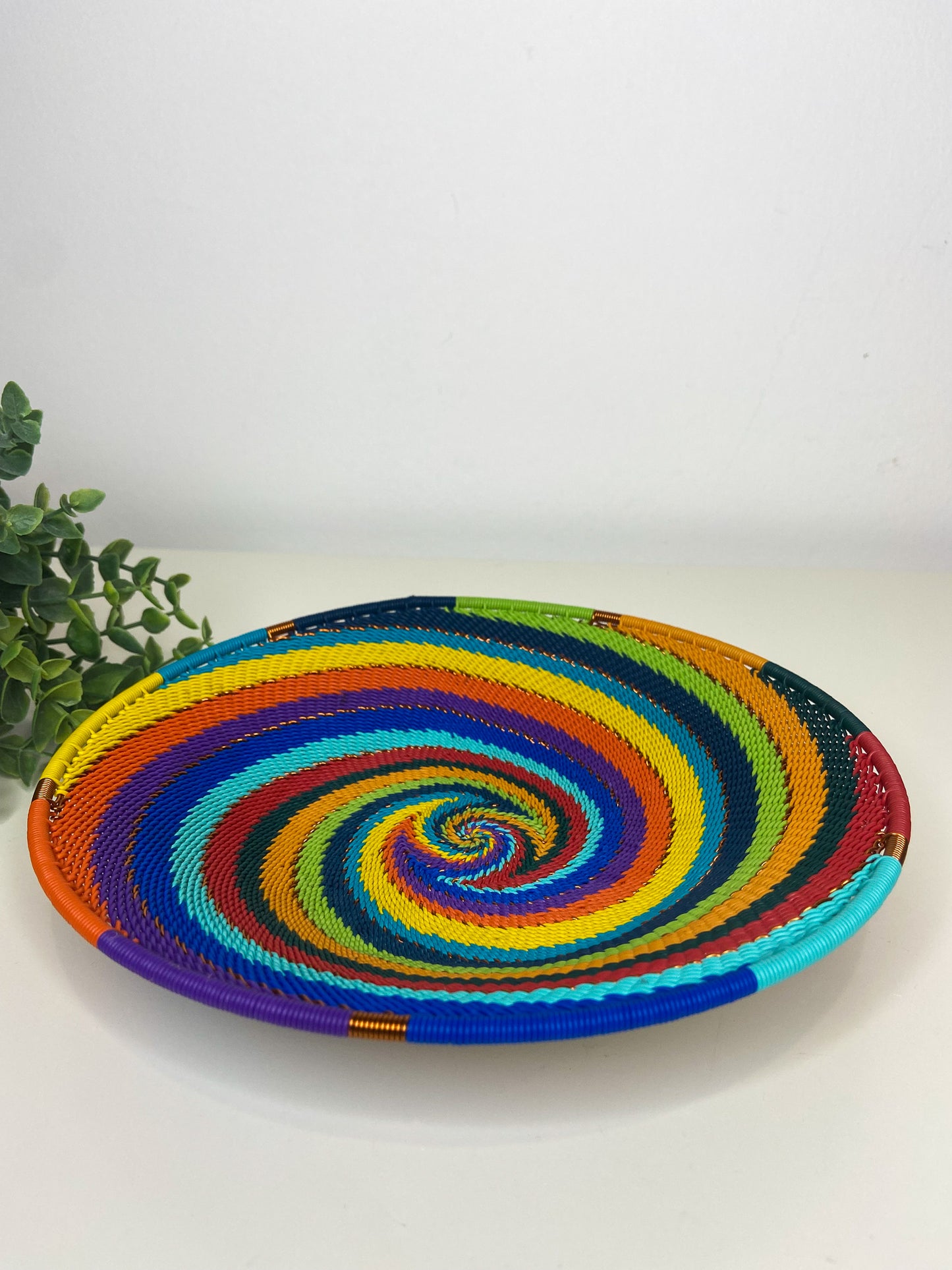 Medium Open V Telephone Wire Plate - Full Rainbow