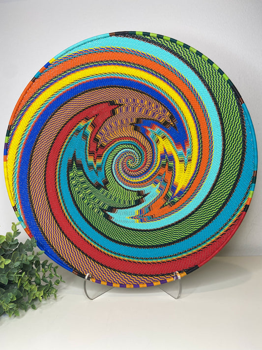 Extra Large Open V Telephone Wire Plate - Full Rainbow